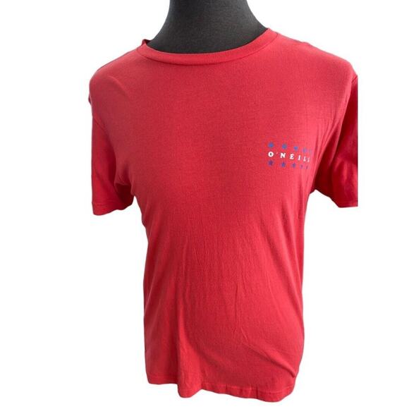 Small NWT O'Neill Uncle Sam Red White blue T-Shirt Top - Picture 1 of 7